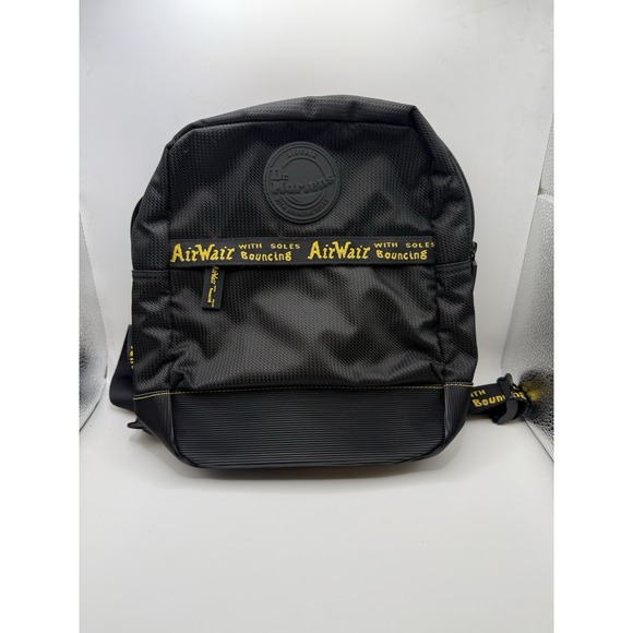 Dr. Martens Handbags - Dr Martens Groove DNA Backpack Black Yellow AirWair Bouncing Soles Mini Bag RARE